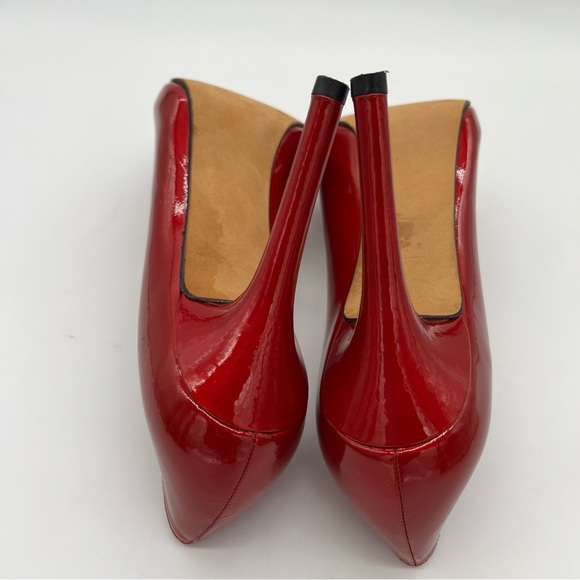 Stuart Weitzman Red Patent Leather Pumps Size 9.5 N - Picture 11 of 13